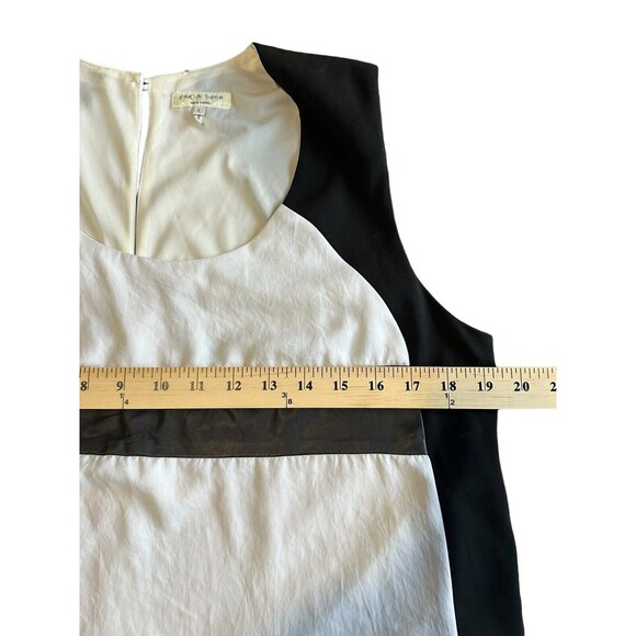$350 Rag & Bone Size Large Black & White Color Block‎ Asymmetrical Dress #I12-5 - Picture 6 of 11